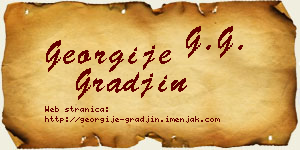Georgije Građin vizit kartica